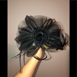 ELEGANT BLACK FASCINATOR HEADWEAR HAT